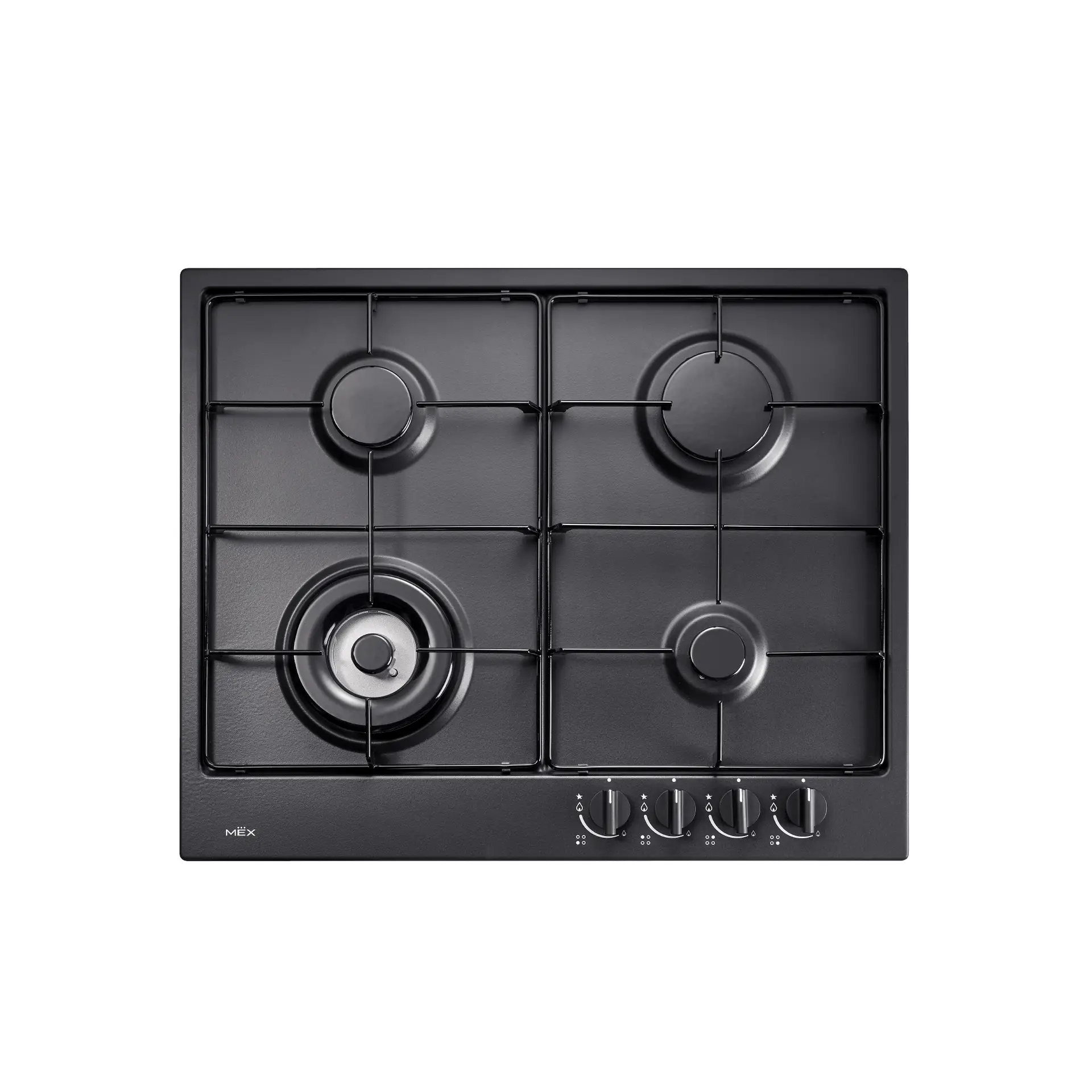 MEX BLACK MATTE GAS HOB MOD.BOX6B