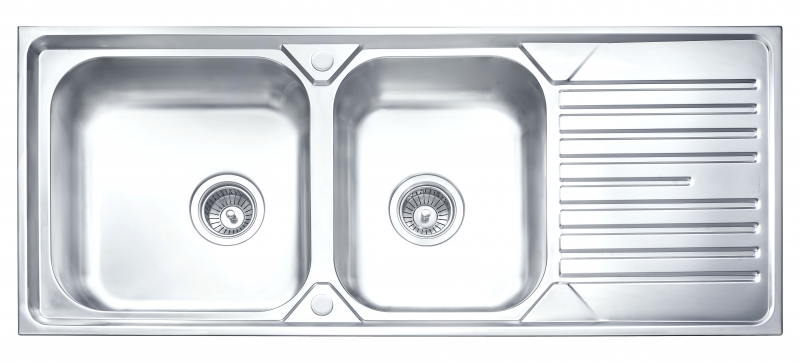 MEX SINK 2 BOWL 1 DRAINER MOD.MSA200B (S/S)