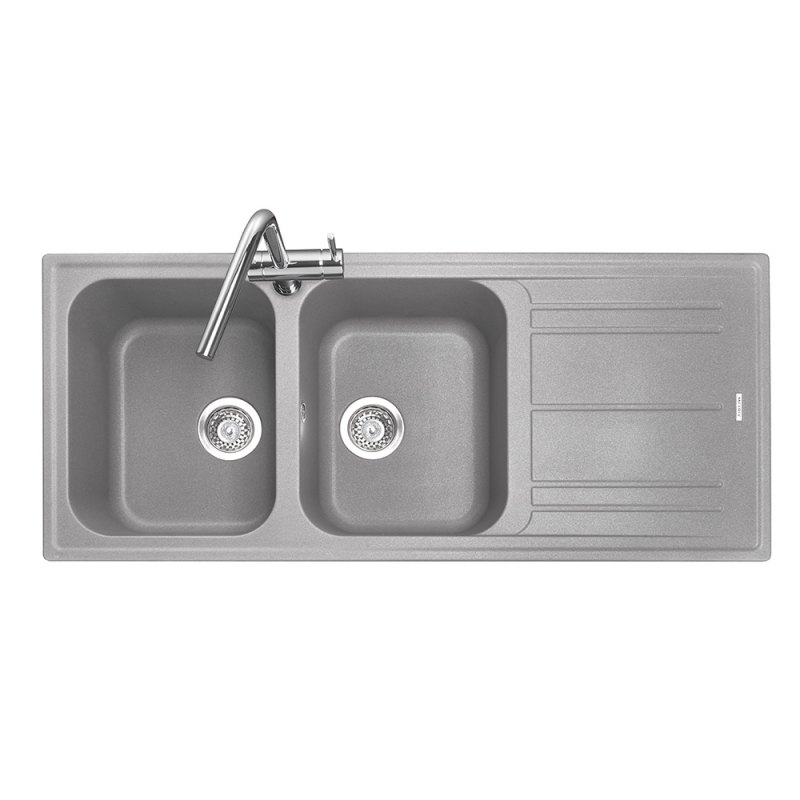 BLACK GRANITO SINK 2 BOWL 1 DRAINER MOD.MOS21TN