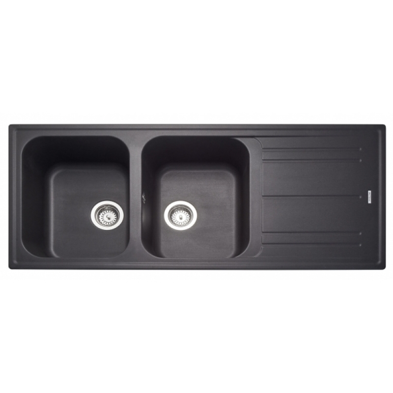 BLACK GRANITO SINK 2 BOWL 1 DRAINER MOD.MOS21BL