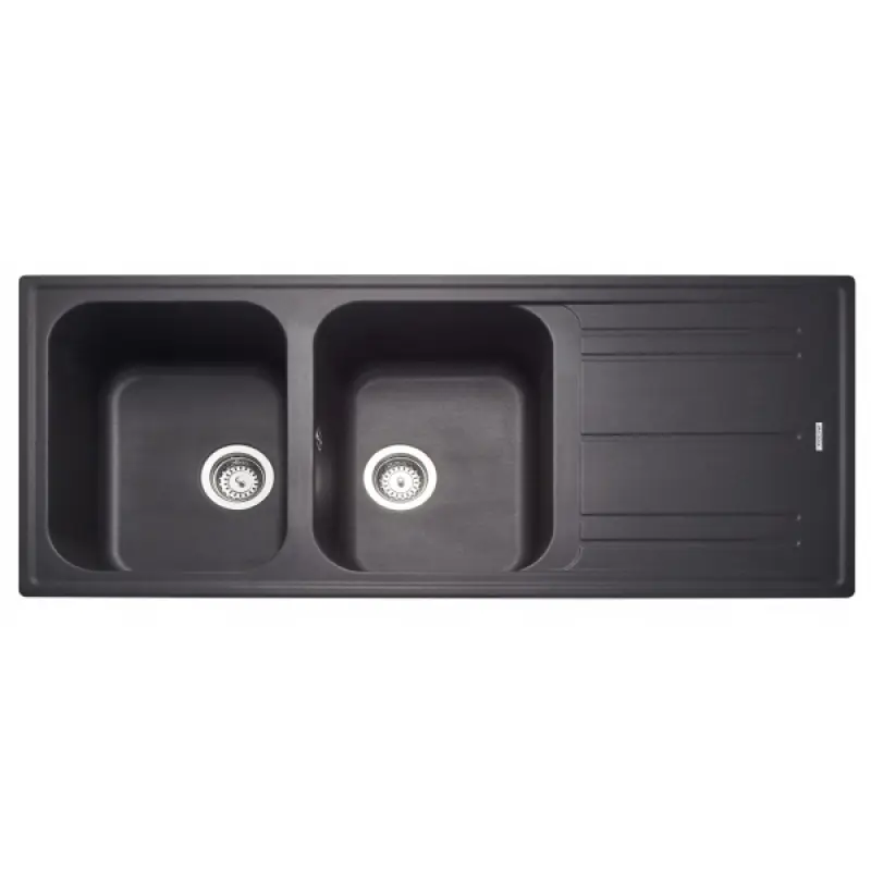 BLACK GRANITO SINK 2 BOWL 1 DRAINER MOD.MOS21BL