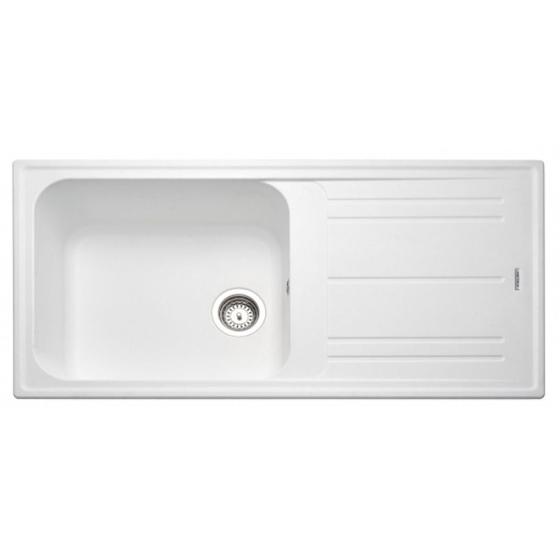 WHITE GRANITO SINK 1 BOWL 1 DRAINER MOD.MOS11WH