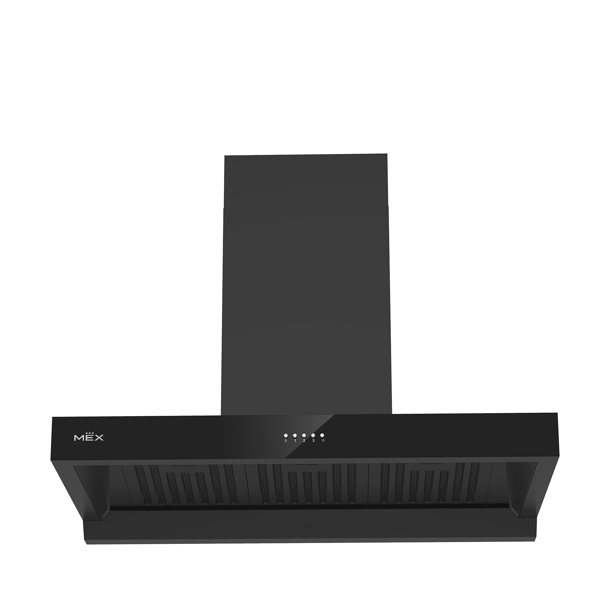 T-SHAPE WALL MOUNTING HOOD IN BLACK 90 CM. MOD.K632BFB90