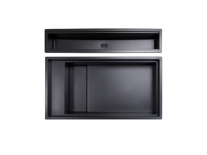 Sink, 1 Bowl, Synthetic Granite, Black