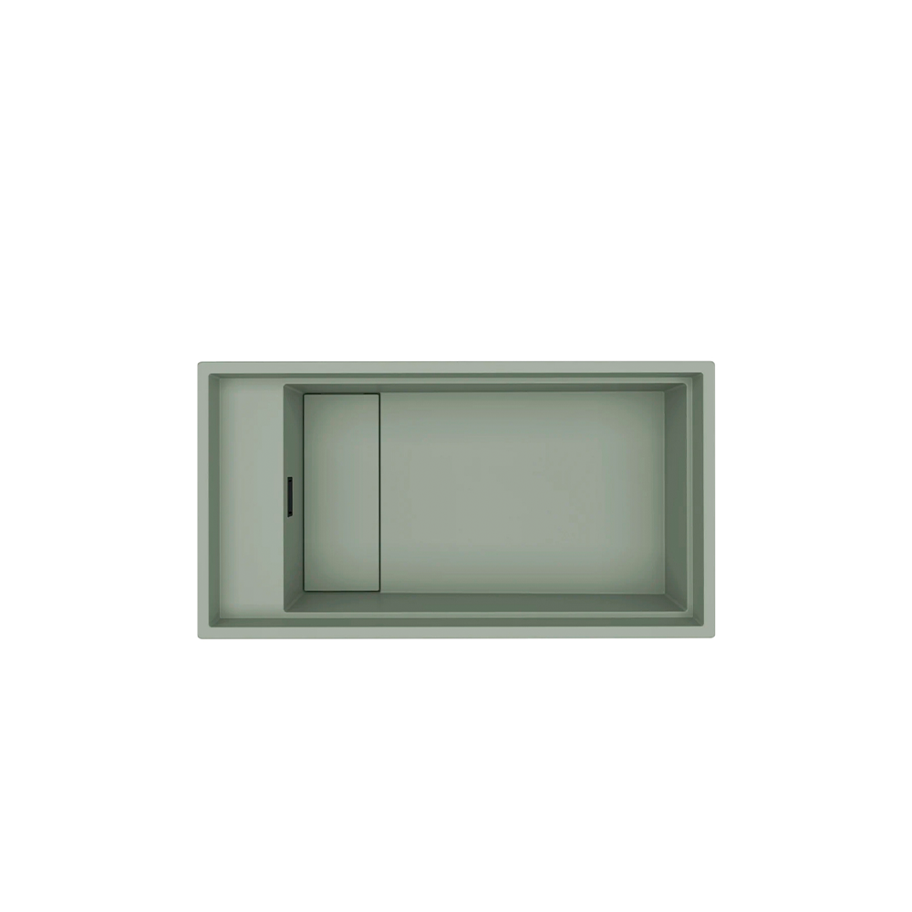 Sink, 1 Bowl, Synthetic Granite, Green