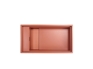 Sink, 1 Bowl, Synthetic Granite, Terracotta
