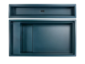 Sink, 1 Bowl, Synthetic Granite, Green