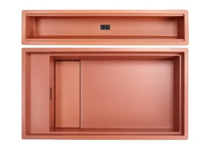Sink, 1 Bowl, Synthetic Granite, Terracotta