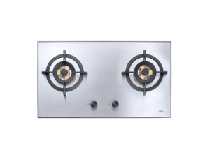 Gas Hob, Stainless Base, 2 Burners