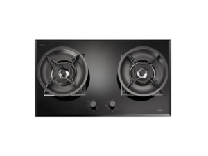 MEX Gas Hob, Glass Base, 78 cm, 2 Burners