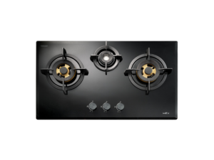 MEX Gas Hob, Glass Base, 78 cm, 3 Burners