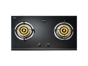 MEX Gas Hob, Glass Base, 86 cm, 2 Burners