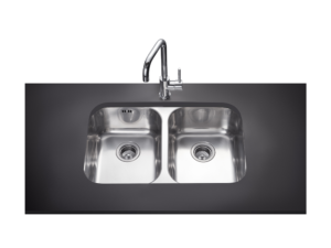 Undermount Sink, 2 Bowls, Stainless 304, 30-50 cm