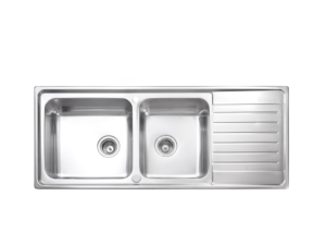 Sink, 2 Bowls, Stainless 304, 120 cm