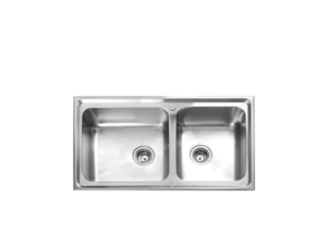 Sink, 2 Bowls, Stainless 304, 86 cm