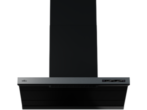 Wall-Mounted Angled Hood, Black, 90 cm