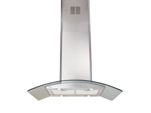 Island Hood, Curved Glass, 304, 90 cm