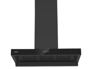 MEX Box-Shaped Chimney Hood, Black, 90 cm