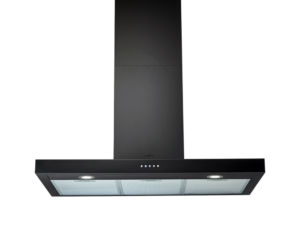 Box-Shaped Chimney Hood, Black, 90 cm