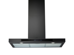 Box-Shaped Chimney Hood, Black, 90 cm