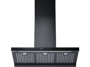 MEX Box-Shaped Chimney Hood, Black, 90 cm