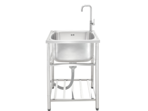 Freestanding Sink, 1 Extra-Deep Bowl, Stand