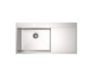 Sink, 1 Bowl, Drainboard, Stainless, 100 cm