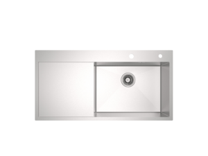 Sink, 1 Bowl, Drainboard, Stainless, 100 cm