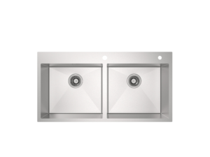 Sink, 2 Bowls, Stainless Finish, 98 cm