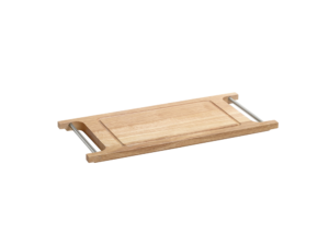 SUMO Rubberwood Chopping Board with Stainless Steel Rail
