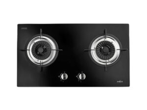 MEX Gas Hob, Glass Base, 71 cm, 2 Burners