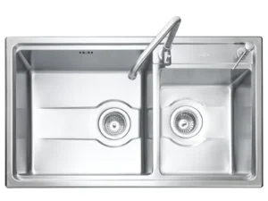 Sink, 2 Bowls, Stainless 304, 82 cm