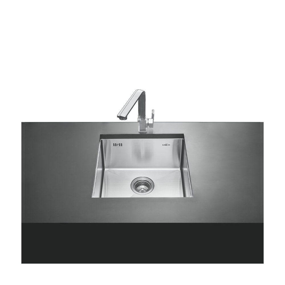 MEX Undermount Sink, 1 Bowl, Stainless Steel, 44 cm