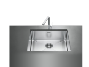 MEX Undermount Sink, 1 Bowl, Stainless Steel, 59 cm