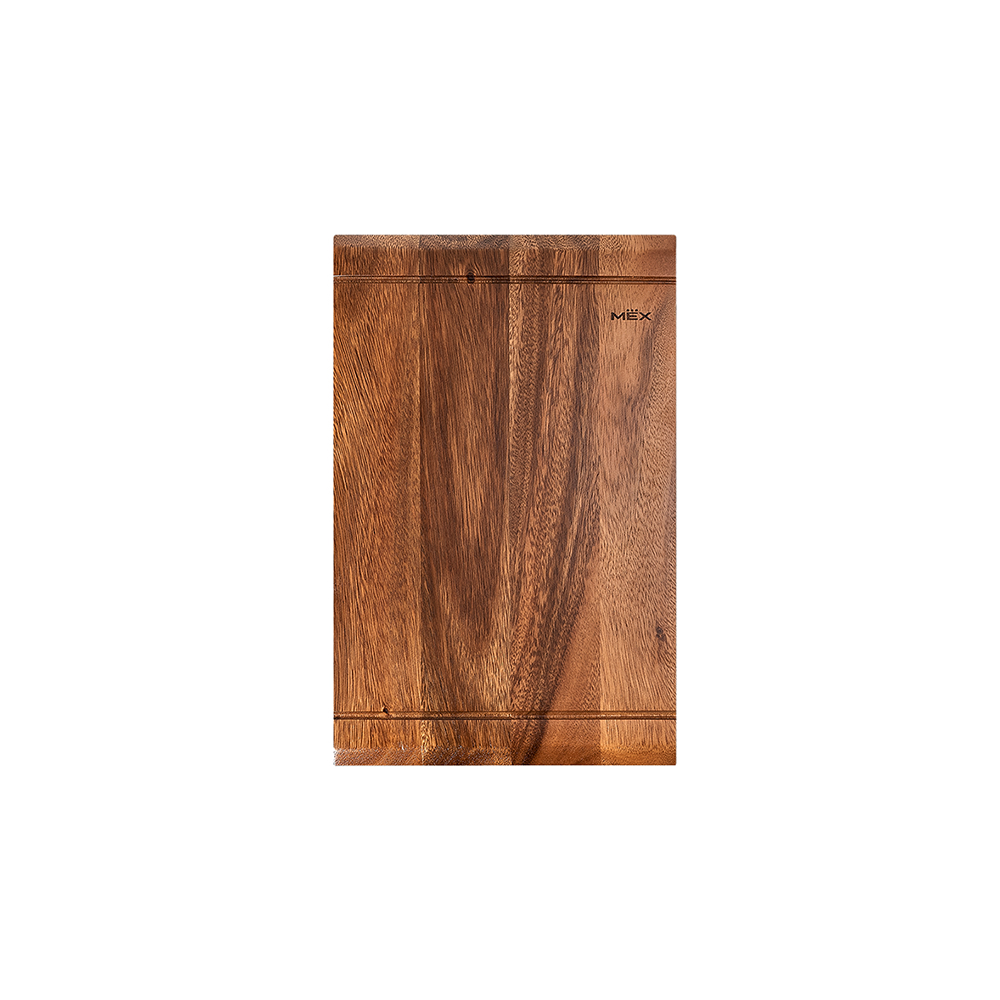 MEX CB260A wooden chopping board, 22 mm thick, sits across the sink