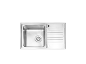 MEX DLC Sink, 1 Bowl + Drainer, Stainless Steel, 80 cm