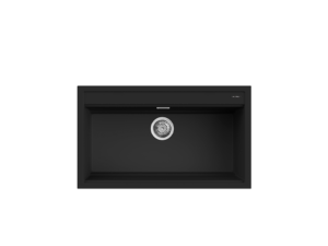 METRIX KIN120 Granite Sink Set, 1 Bowl, 86 cm, Black, with Accessories