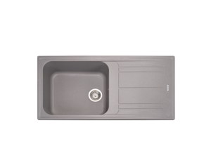 METRIX MOS Granite Sink, 1 Bowl + Drainer, 100 cm, Titanium
