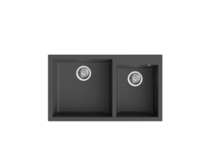 METRIX NES Granite Sink, 2 Bowls, 86 cm, Black