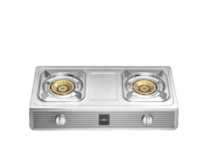 MEX Table-Top Gas Cooker, Stainless Steel, 68.5 cm, 2 Burners