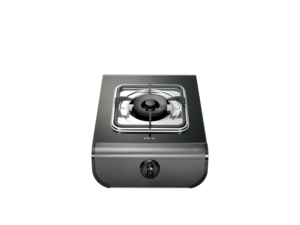 MEX Table-Top Gas Cooker, Black Glass, 1 Burner