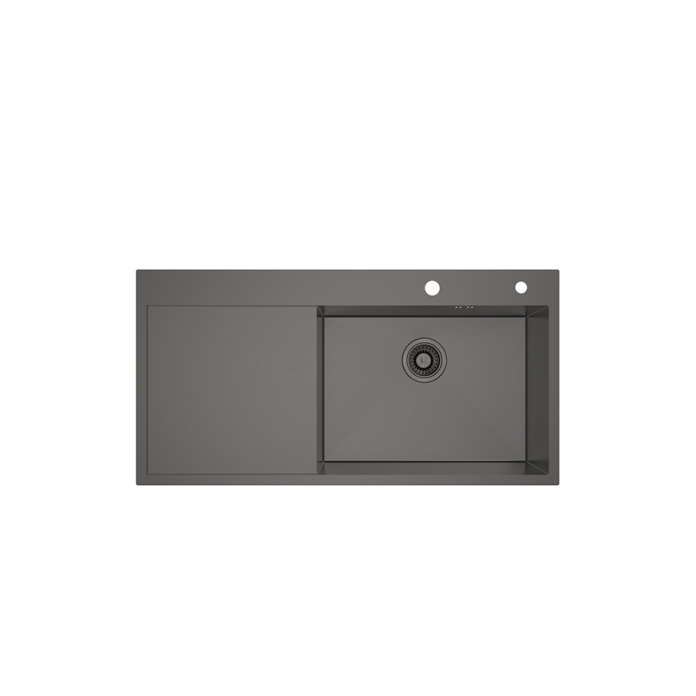 อ่างล้างจานมัลติฟังก์ชั่น MEX 1 หลุม 1 ที่พัก (หลุมขวา) สี Grey Metal 100 ซม.