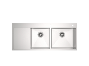 MEX Multifunction Sink, 2 Bowls + Drainer (Right Bowls), Stainless Steel, 120 cm