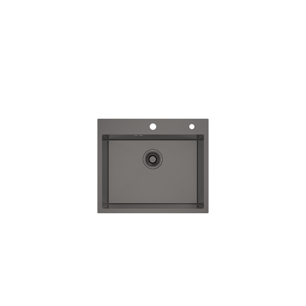 อ่างล้างจาน 1 หลุม สี Grey Metal 60 ซม.