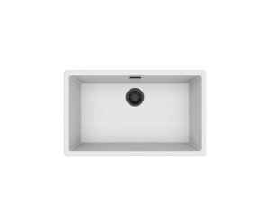 METRIX TEM100 Granite Sink, 1 Bowl, 75.6 cm, White