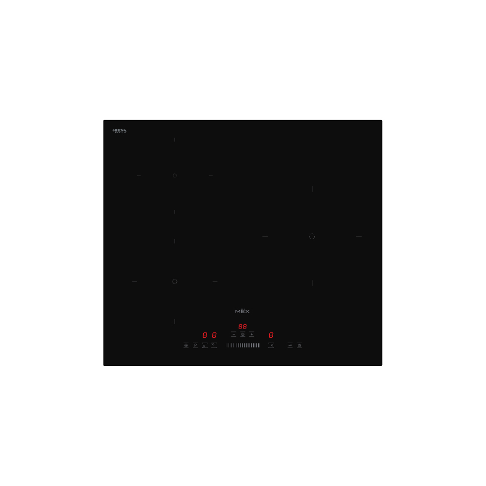MEX Induction Hob, Ceramic Glass, 60 cm, 3 Zones, Slider