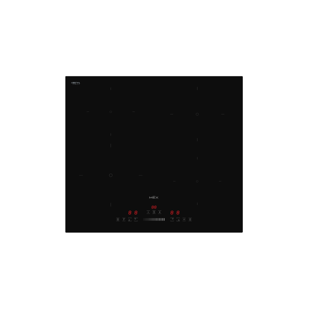 MEX Induction Hob, Ceramic Glass, 60 cm, 4 Zones, Slider